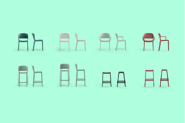 Пластиковий стілець Pedrali Dome 266/VE2 Зелений-10