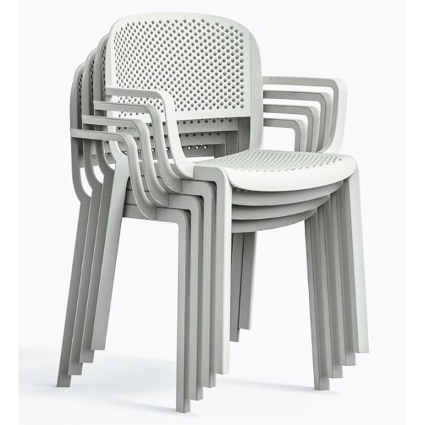 Пластиковый стул Pedrali Dome 266/BI Белый-4