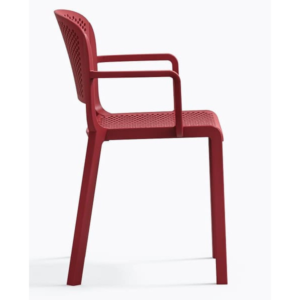 Пластиковий стілець Pedrali Dome 266/RO Червоний-2