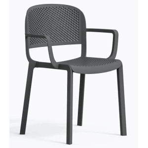 Пластиковий стілець Pedrali Dome 266/GA Сірий