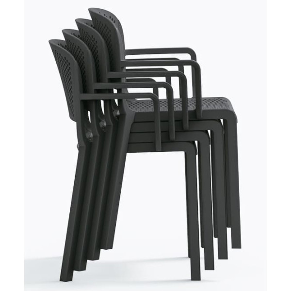 Пластиковий стілець Pedrali Dome 266/GA Сірий-5