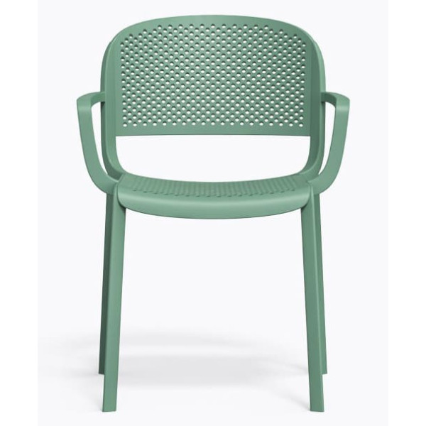 Пластиковий стілець Pedrali Dome 266/VE2 Зелений-1