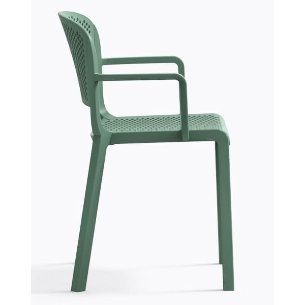 Пластиковий стілець Pedrali Dome 266/VE2 Зелений-2