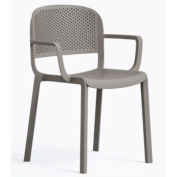Пластиковий стілець Pedrali Dome 266/BE Сірий-0