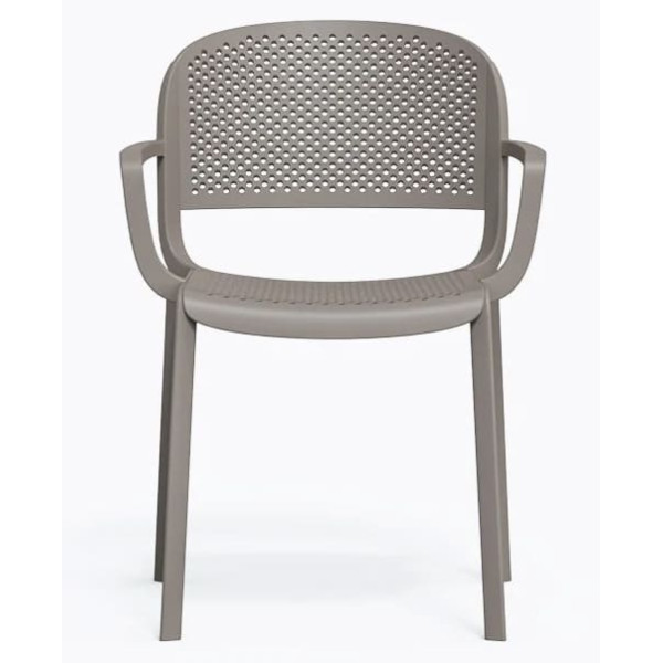 Пластиковий стілець Pedrali Dome 266/BE Сірий-1