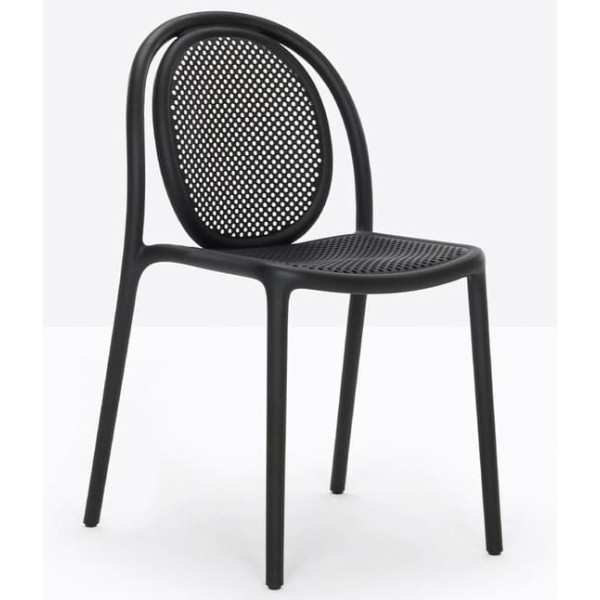 Пластиковий стілець Pedrali REMIND 3730/NE Чорний-1