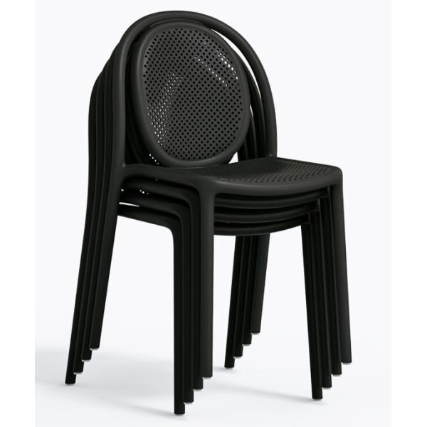 Пластиковий стілець Pedrali REMIND 3730/NE Чорний-8