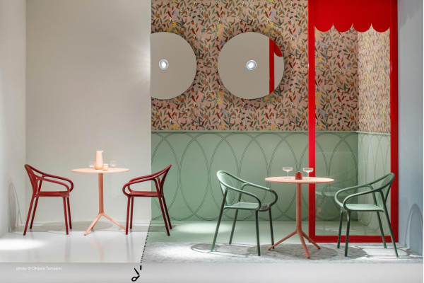 Пластиковий стілець Pedrali REMIND 3735/RO Червоний-11