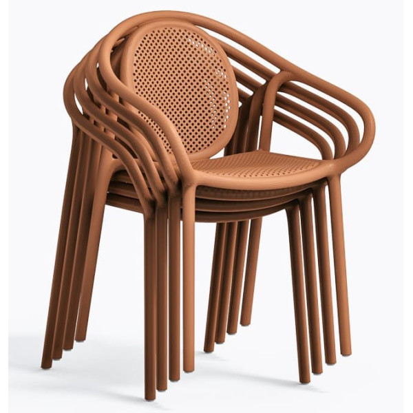 Пластиковый стул Pedrali REMIND 3735/TE Оранжевый-4