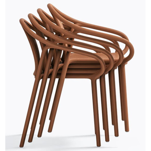 Пластиковый стул Pedrali REMIND 3735/TE Оранжевый-5