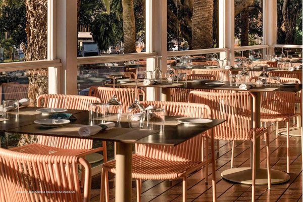 Стул уличный Pedrali Tribeca 3660/RO400E Красный-28