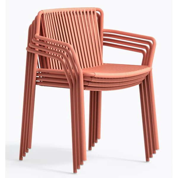 Стул уличный Pedrali Tribeca 3665/RA100E Розовый-4