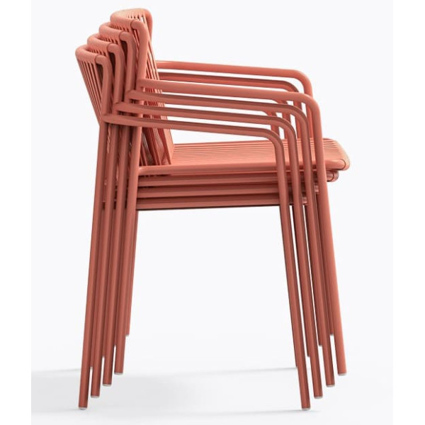 Стул уличный Pedrali Tribeca 3665/RA100E Розовый-5