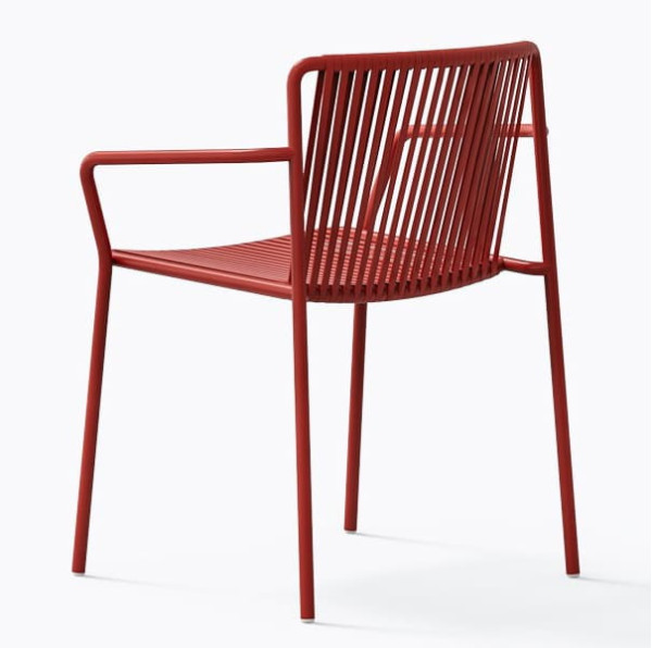 Стілець вуличний Pedrali Tribeca 3665/RO400E Червоний-3
