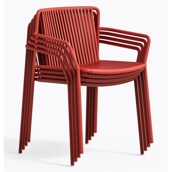 Стілець вуличний Pedrali Tribeca 3665/RO400E Червоний-5