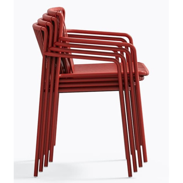 Стілець вуличний Pedrali Tribeca 3665/RO400E Червоний-6