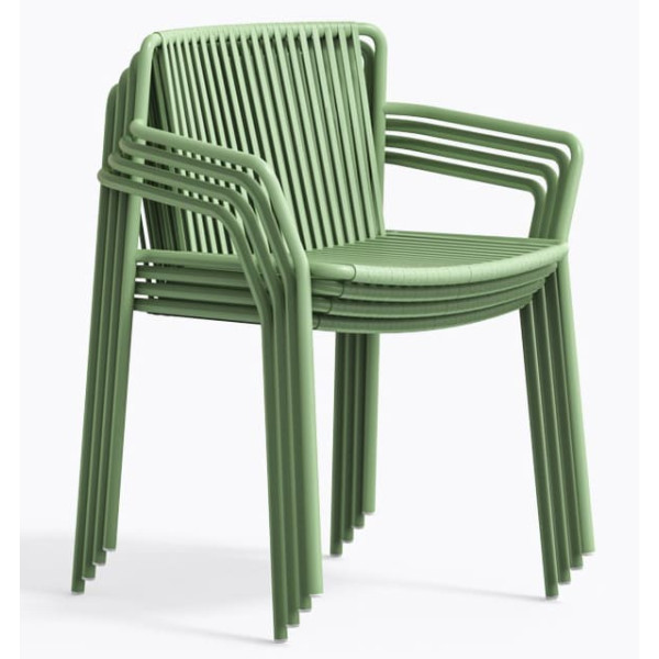 Стілець вуличний Pedrali Tribeca 3665/VE100E Зелений-4