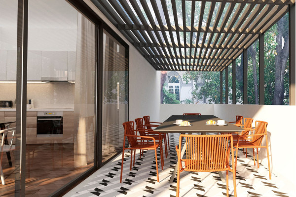 Стул уличный Pedrali Tribeca 3665/TEE Терракотовый-4