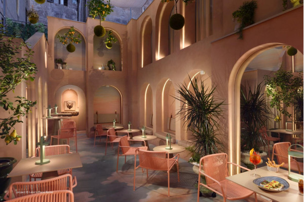 Стул уличный Pedrali Tribeca 3665/RA100E Розовый-9