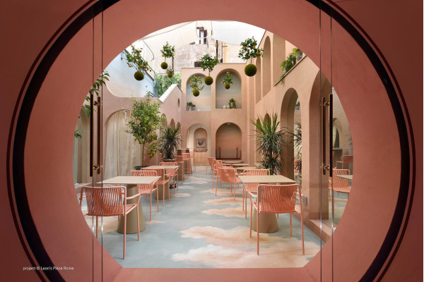 Стул уличный Pedrali Tribeca 3665/RA100E Розовый-10