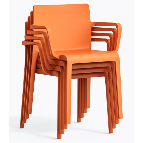 Пластиковий стілець Pedrali Volt 675/AR Помаранчевий-4
