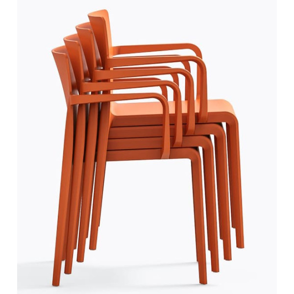 Пластиковий стілець Pedrali Volt 675/AR Помаранчевий-5
