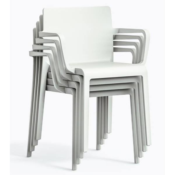 Пластиковий стілець Pedrali Volt 675/BI Білий-4