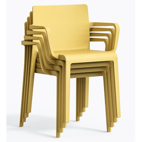 Пластиковий стілець Pedrali Volt 675/GI Жовтий-4