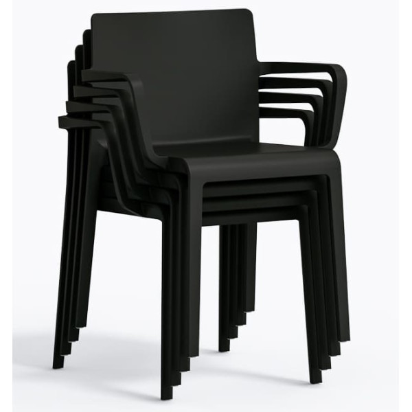 Пластиковий стілець Pedrali Volt 675/NE Чорний-4