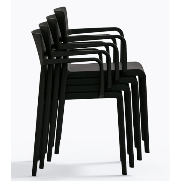 Пластиковий стілець Pedrali Volt 675/NE Чорний-5