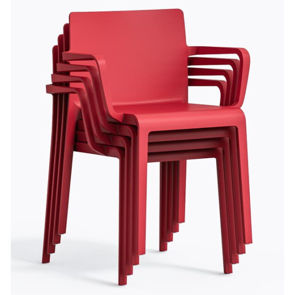 Пластиковий стілець Pedrali Volt 675/RO Червоний-4