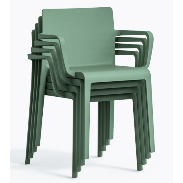 Пластиковий стілець Pedrali Volt 675/VE Зелений-4
