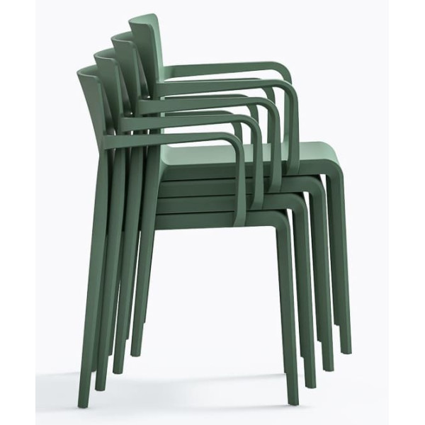 Пластиковий стілець Pedrali Volt 675/VE Зелений-5