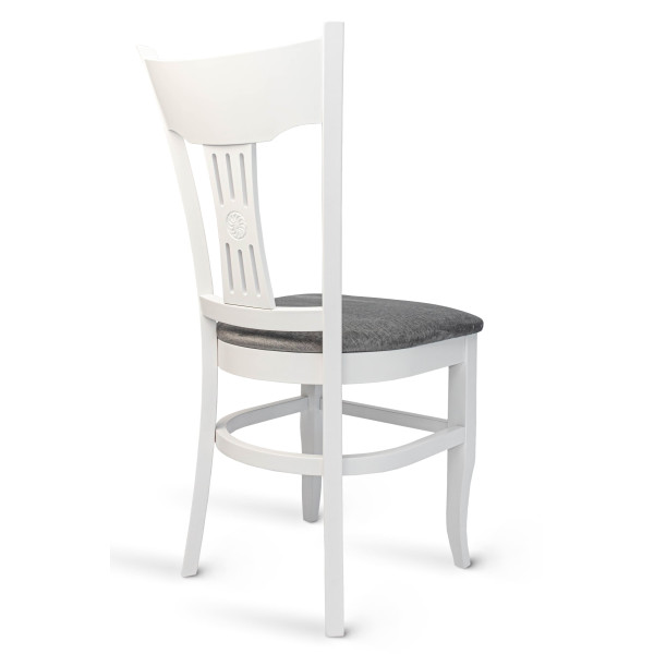 Стілець Pavlyk SELINA Білий-сірий-1
