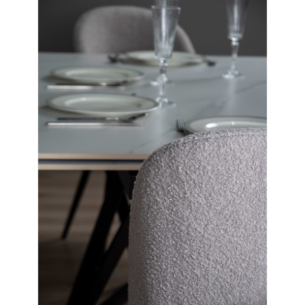 Керамический стол раскладной обеденный Prestol Мистери Белый-черный-13