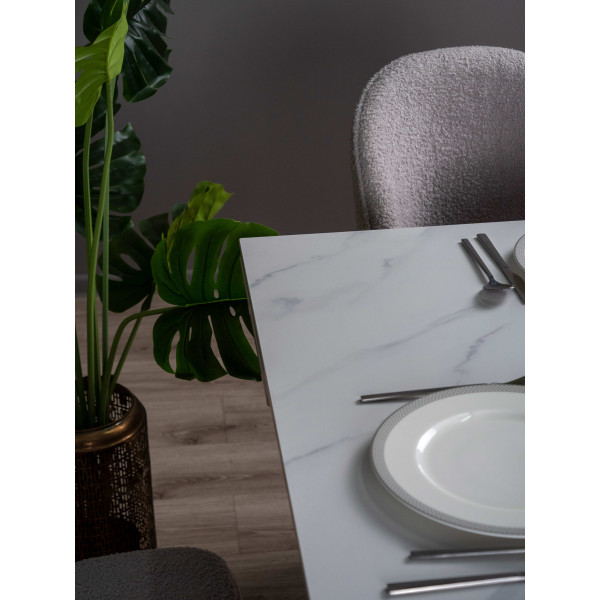 Керамический стол раскладной обеденный Prestol Мистери Белый-черный-14