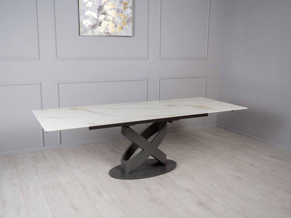 Керамический стол раскладной обеденный Prestol Ричмонд Молочный Керамический стол раскладной обеденный Prestol Ричмонд Молочный-9