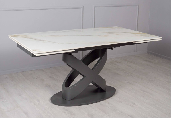 Керамический стол раскладной обеденный Prestol Ричмонд Молочный Керамический стол раскладной обеденный Prestol Ричмонд Молочный-8