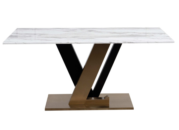 Стол обеденный Prestol Вегас Белый Золото Стол обеденный Prestol Вегас Белый Золото-4