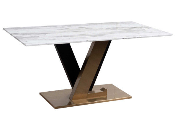 Стол обеденный Prestol Вегас Белый Золото Стол обеденный Prestol Вегас Белый Золото-5