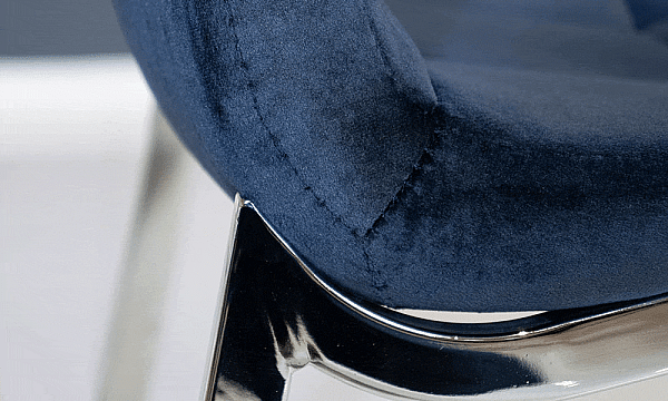 Стілець Prestol Марс Темно-синій Велюр-7