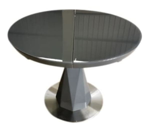 Стіл розкладний обідній Prestol РАУНД Темно-сірий Скло-0