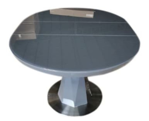 Стіл розкладний обідній Prestol РАУНД Темно-сірий Скло-2