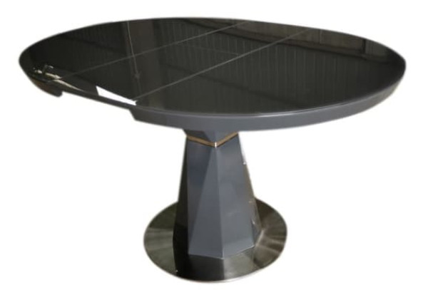 Стіл розкладний обідній Prestol РАУНД Темно-сірий Скло-4