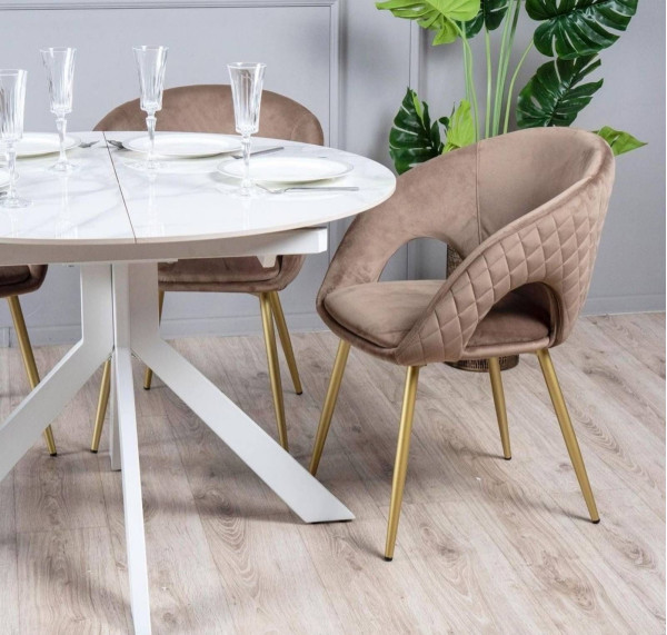 Стул Prestol Милли Бежевый Велюр-3