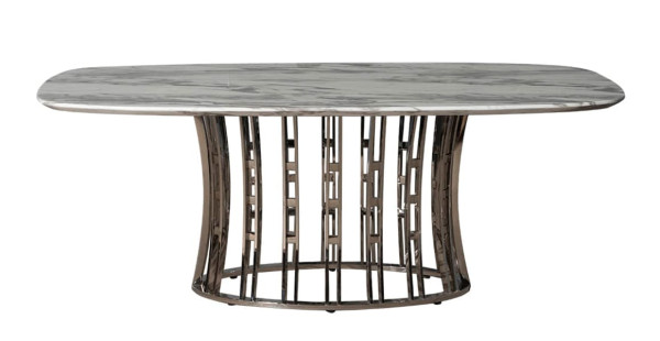 Стол обеденный Prestol ЭВАН Мрамор Белый-0