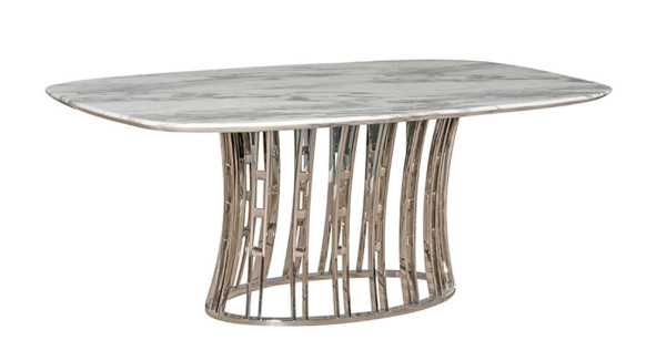 Стол обеденный Prestol ЭВАН Мрамор Белый-1