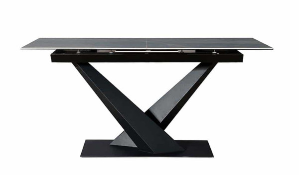 Стол обеденный Prestol ФЛЕЙМ Серый глянец Стекло-3