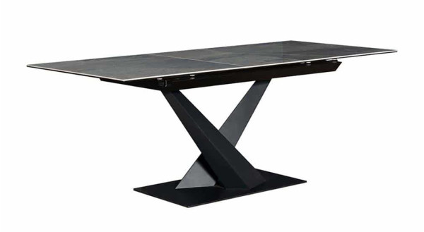 Стол обеденный Prestol ФЛЕЙМ Серый глянец Стекло-2