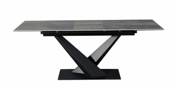 Стол обеденный Prestol ФЛЕЙМ Серый глянец Стекло-0